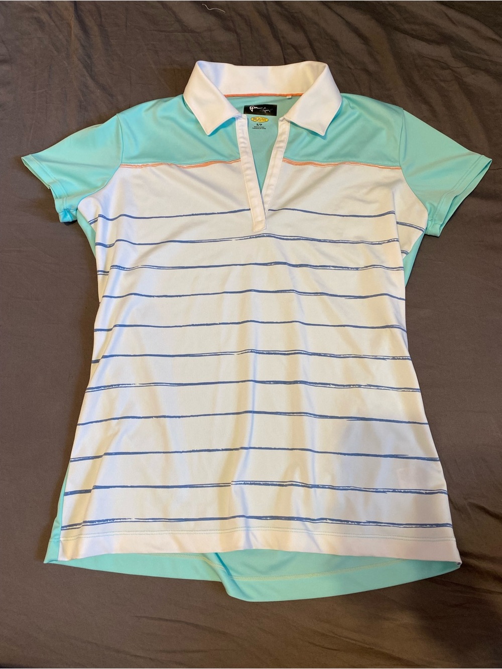 Greg Norman play dry slim fit stretch golf polo, womens size small